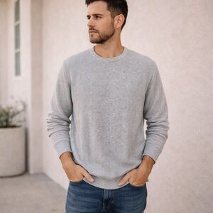 Goodfellow & Co Men’s Textured Knit Sweater Large Gray 100% Cotton NWT